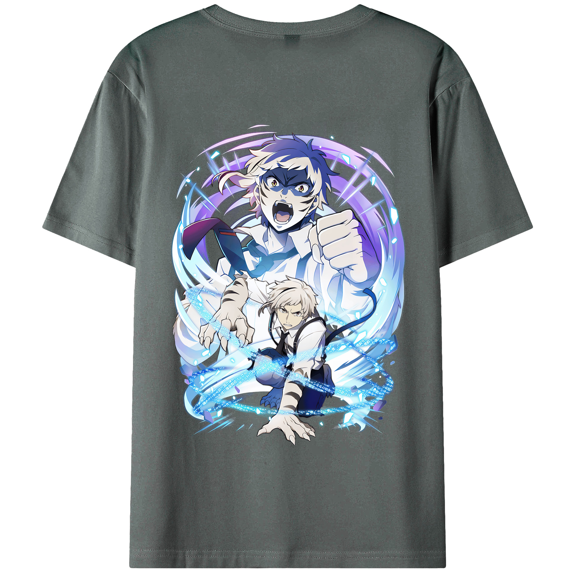 （画像用） 文豪ストレイドッグス Bungo Stray Dogs 綿100％半袖Tシャツ（背面プリント）